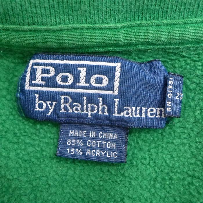 XL/古着 長袖 ブランド ハーフジップ スウェット 90s ラルフローレン