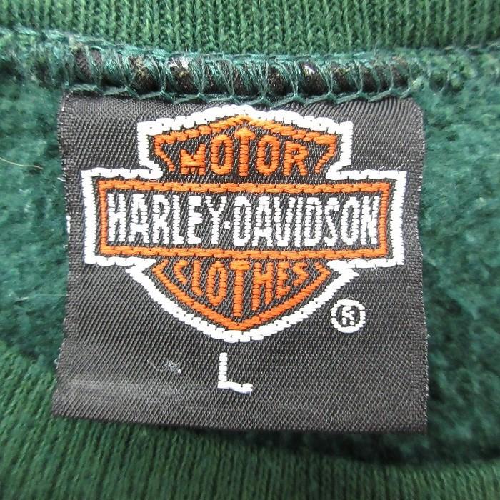 L/古着 長袖 スウェット 90s ハーレーダビッドソン Harley Davidson 