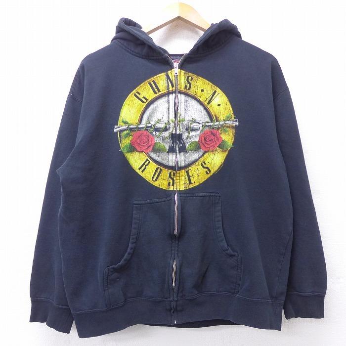 L 古着 長袖 ロック バンド フルジップ スウェット パーカー 00s ガンズアンドローゼズ 黒 ブラック 21feb12 中古 メンズ スエット トレーナー トップス Swr 古着屋rushout 通販 Yahoo ショッピング