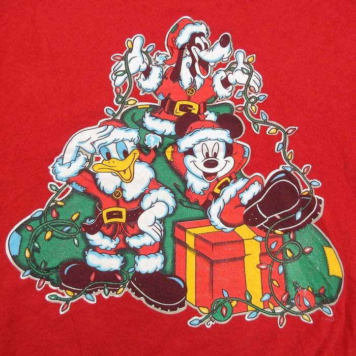 Xl 古着 長袖 スウェット 90s ディズニー Disney ミッキー Mickey Mouse ドナルド グーフィー クリスマス 大きいサイズ クルーネック 赤 レッド 21mar04 中古 メ Swr 古着屋rushout 通販 Yahoo ショッピング