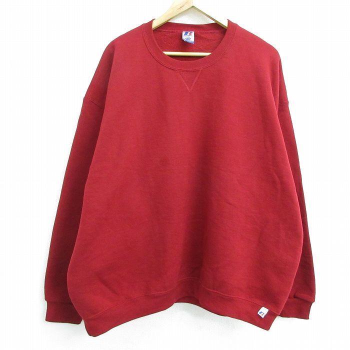 Xl 古着 ラッセル 長袖 スウェット メンズ 無地 大きいサイズ クルーネック 赤系 レッド 21nov10 中古 スエット トレーナー トップス Swr 古着屋rushout 通販 Yahoo ショッピング
