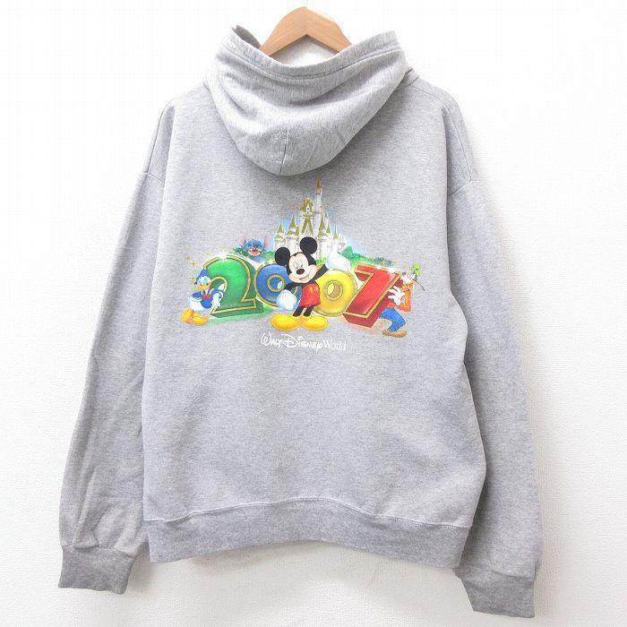 L 古着 長袖 フルジップ スウェット パーカー メンズ 00s ディズニー Disney ミッキー Mickey Mouse グーフィー ドナルドダック スティッチ Swr 古着屋rushout 通販 Yahoo ショッピング