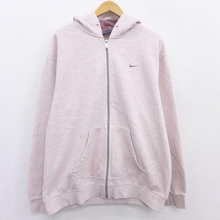 Xl 古着 ナイキ Nike 長袖 フルジップ スウェット パーカー メンズ ワンポイントロゴ 大きいサイズ 薄ピンク 霜降り 22feb24 中古 スエット トレーナー トップス Swr 古着屋rushout 通販 Yahoo ショッピング