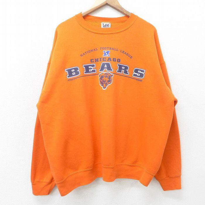 XL/古着 リー Lee 長袖 スウェット メンズ 00s NFL シカゴベアーズ 