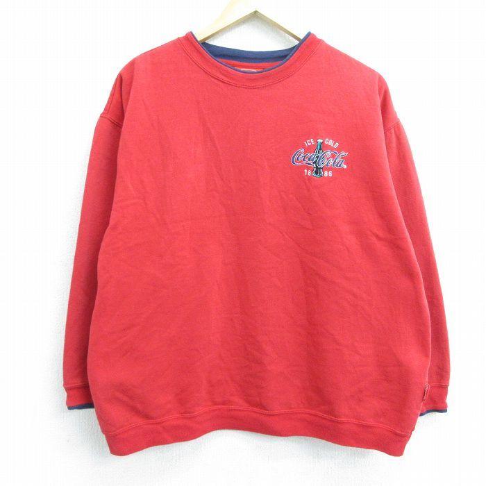 L 古着 長袖 スウェット メンズ コカコーラ クルーネック 赤 レッド 22mar01 中古 スエット トレーナー トップス Swr 古着屋rushout 通販 Yahoo ショッピング