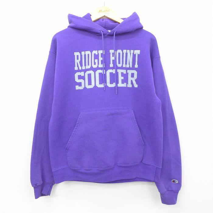 M 古着 チャンピオン Champion 長袖 スウェット パーカー メンズ リッジポイント サッカー 紫 パープル 22mar21 中古 スエット トレーナー Swr 古着屋rushout 通販 Yahoo ショッピング