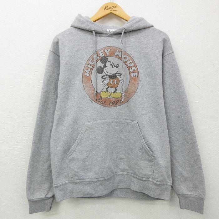 M/古着 長袖 スウェット パーカー メンズ 00s ディズニー DISNEY ミッキー MICKEY MOUSE グレー 霜降り 22apr08  中古 スエット トレーナー :swr22031683:古着屋RUSHOUT - 通販 - Yahoo!ショッピング