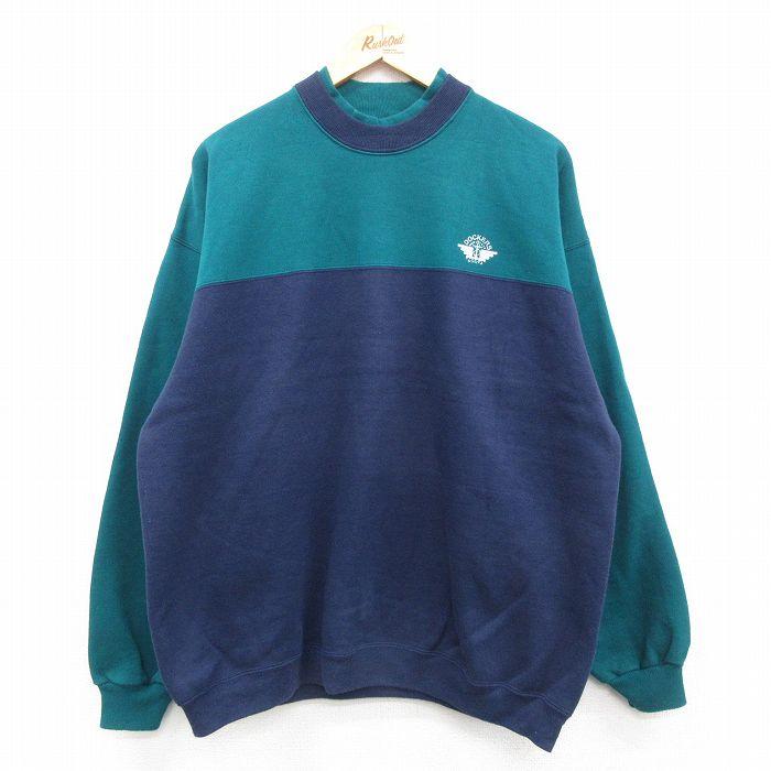 XL/古着 長袖 スウェット メンズ ドッカーズ ワンポイントロゴ 