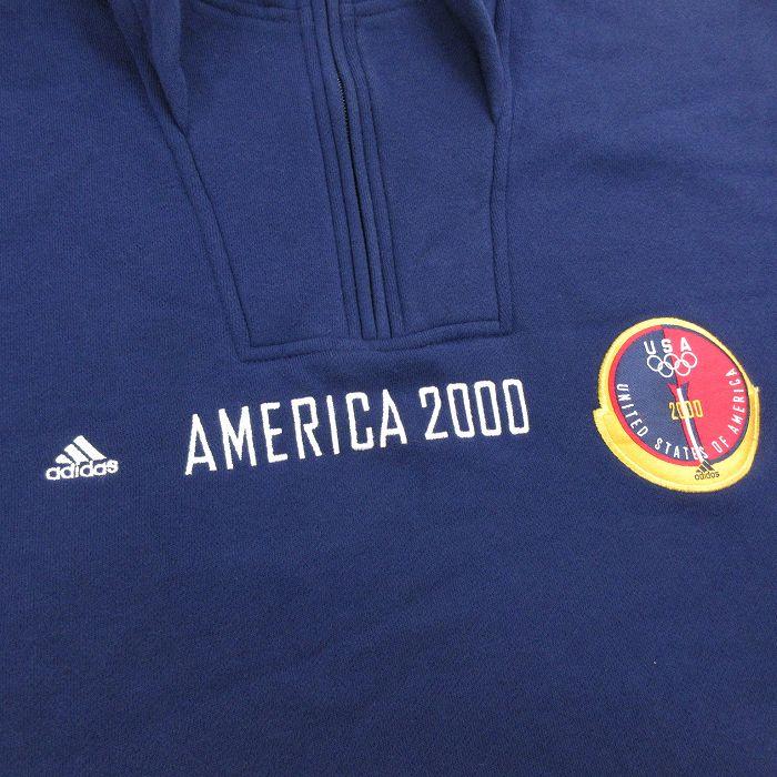 adidas XL/古着 アディダス 長袖 ハーフジップ スウェット adidas XL/古着 アディダス 長袖 ハーフジップ スウェット