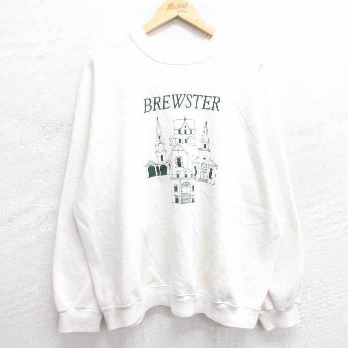 XL/古着 TULTEX 長袖 スウェット メンズ 90s BREWSTER ラグラン 大きい