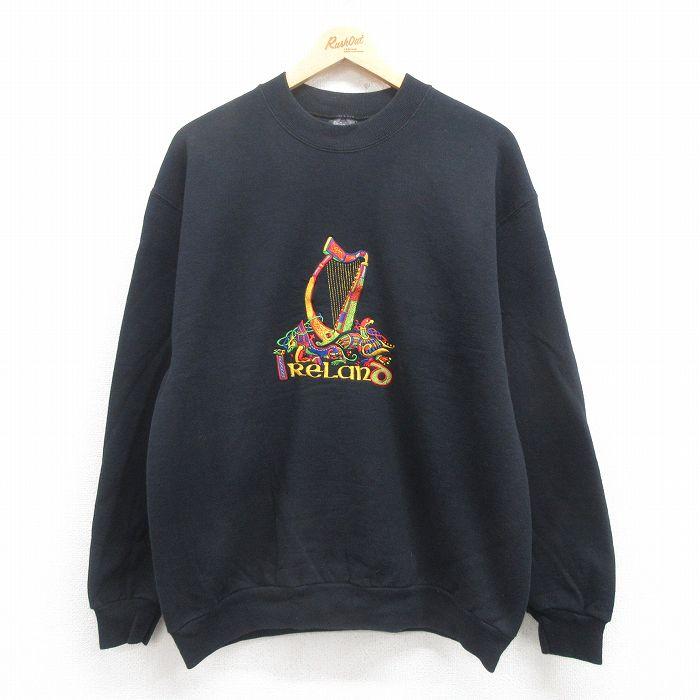 L/古着 スクリーンスターズ 長袖 スウェット メンズ 90s アイルランド 