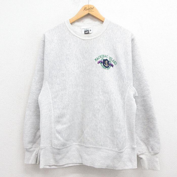 Lee（リー） 【50%OFF】L/古着 長袖 スウェット メンズ 90s イカリ 