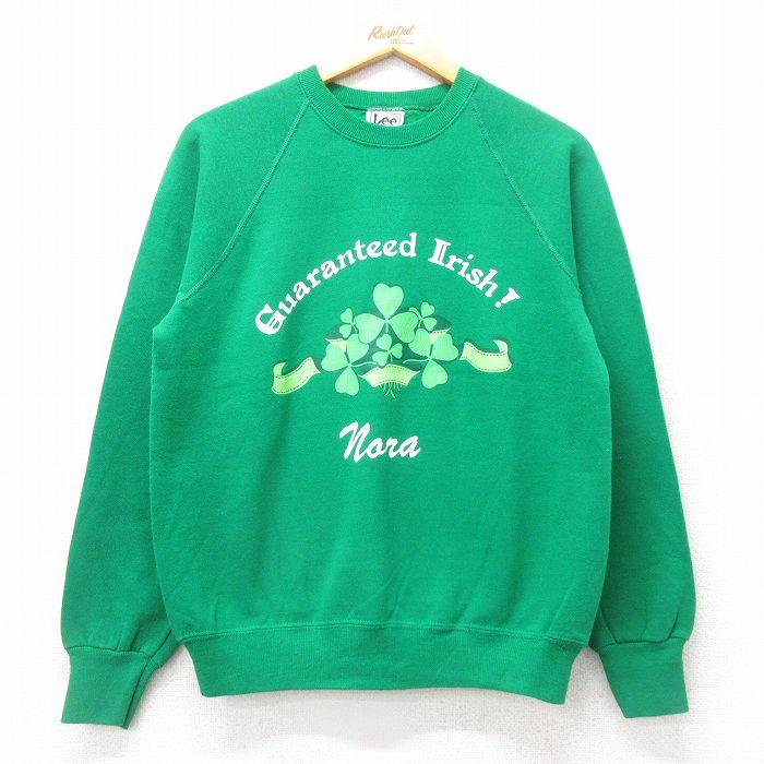 Lee（リー） M/古着 長袖 スウェット メンズ 90s Irish ラグラン