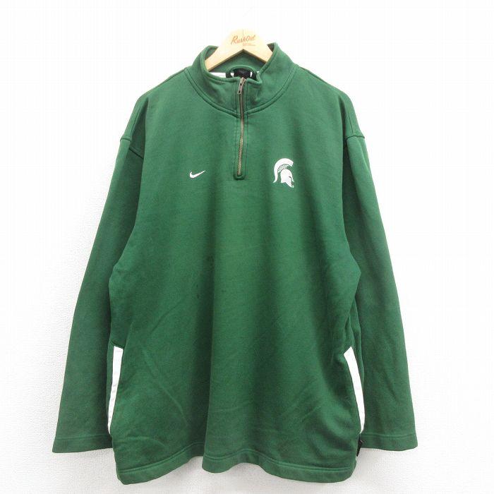 NIKE XL/古着 ナイキ 長袖 ハーフジップ スウェット メンズ 00s
