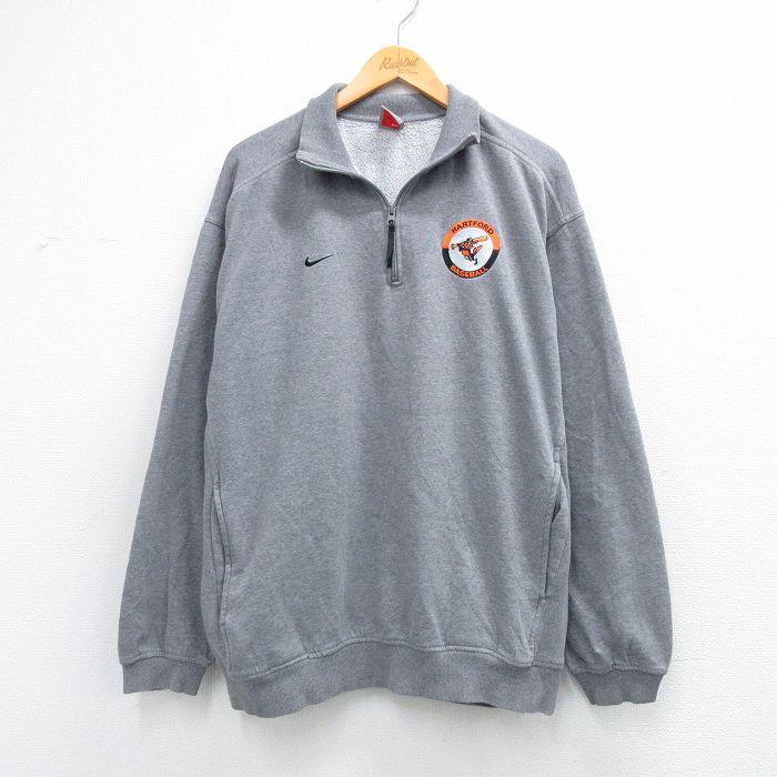 【美品】ナイキ×アメリ代表/スウェットシャツ/ジャージ/XL古着ビンテージ NIKE（ナイキ） XL/古着 長袖 ハーフジップ スウェット メンズ 00年代
