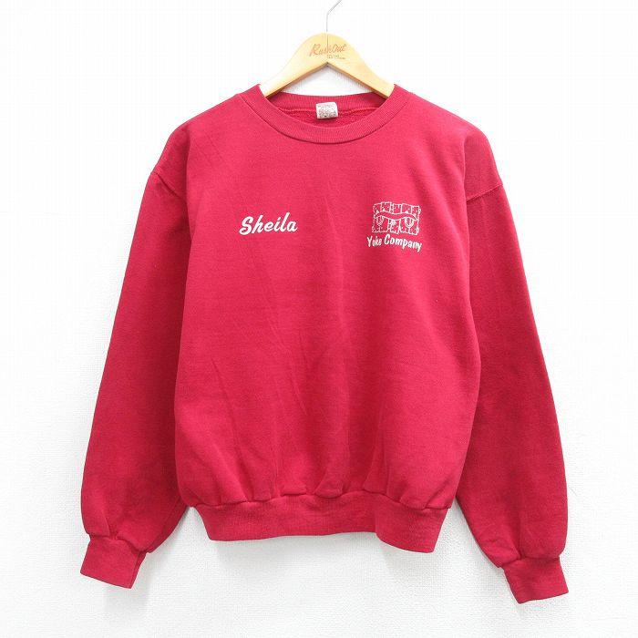 L/古着 ラッセル 長袖 スウェット メンズ 70年代 70s Yoke Company クルーネック 赤系【spe】 26mar14 YOKE L/古着 ラッセル 長袖 スウェット メンズ 70年代 70s Yoke