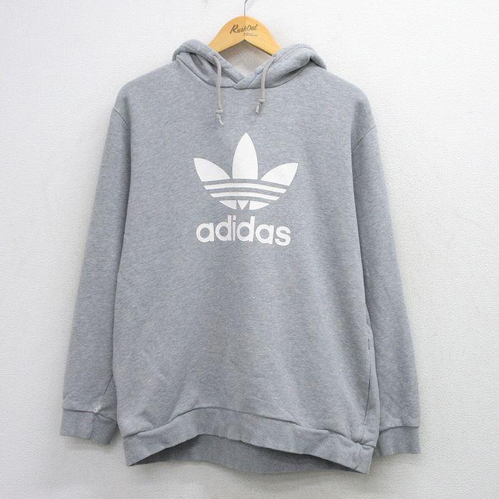 adidas（アディダス） L/古着 長袖 スウェット パーカー メンズ 