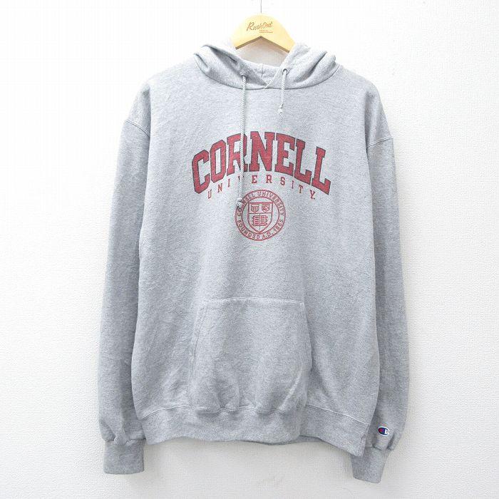 Champion チャンピオン　USA製　パーカー XL グレー Champion（チャンピオン） XL/古着 長袖 スウェット パーカー メンズ