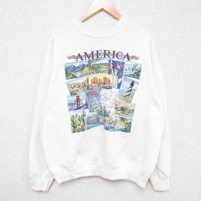 50%OFF】XL/古着 フルーツオブザルーム 長袖 スウェット メンズ 90s 