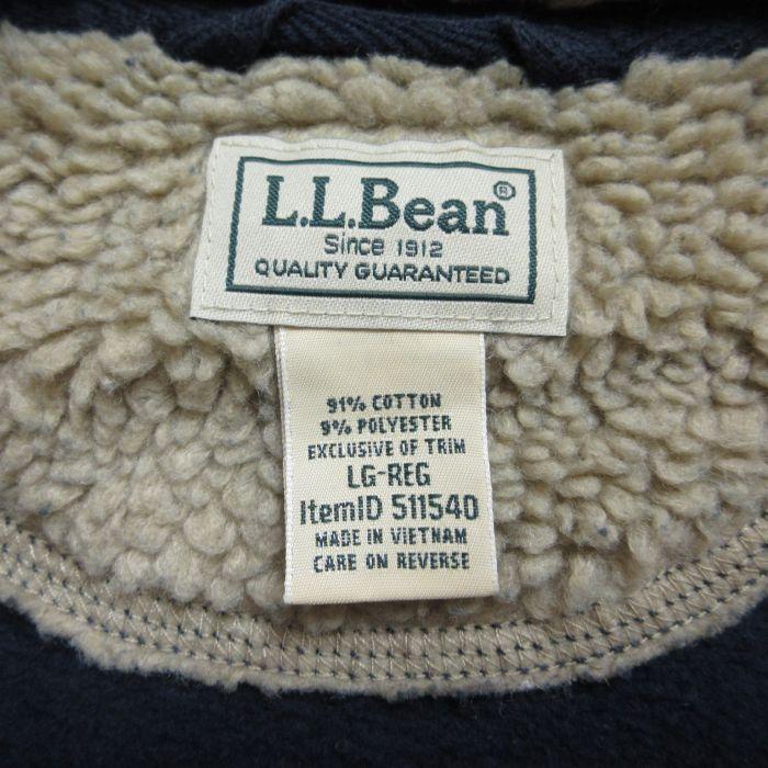 XL/古着 エルエルビーン LLBEAN 長袖 ハーフジップ スウェット メンズ 00s ワンポイントロゴ ツートンカラー 紺 ネイビー 24feb01 中古 ス｜furugiyarushout｜04