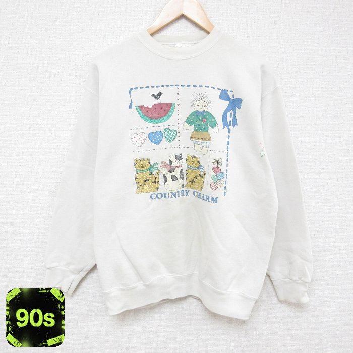 TULTEX（タルテックス） M/古着 長袖 スウェット メンズ 90s ネコ 