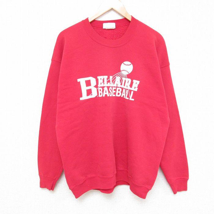 Lee（リー） L/古着 長袖 スウェット メンズ 90s ベースボール クルー 
