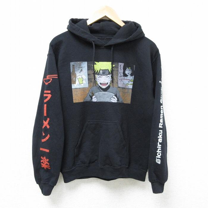 NARUTO S/古着 長袖 スウェット パーカー メンズ アニメ ナルト疾風伝