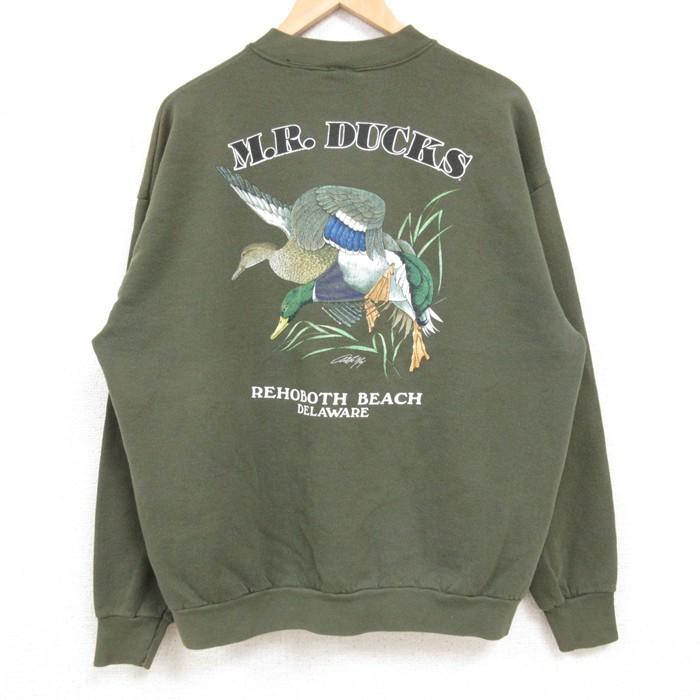 古着 ビンテージ 80s 鳥 bird 巣 可愛い トレーナー スウェット 美品 80s80年代アメリカ製USA製MILLERアニマル柄動物柄アヒルスウェット
