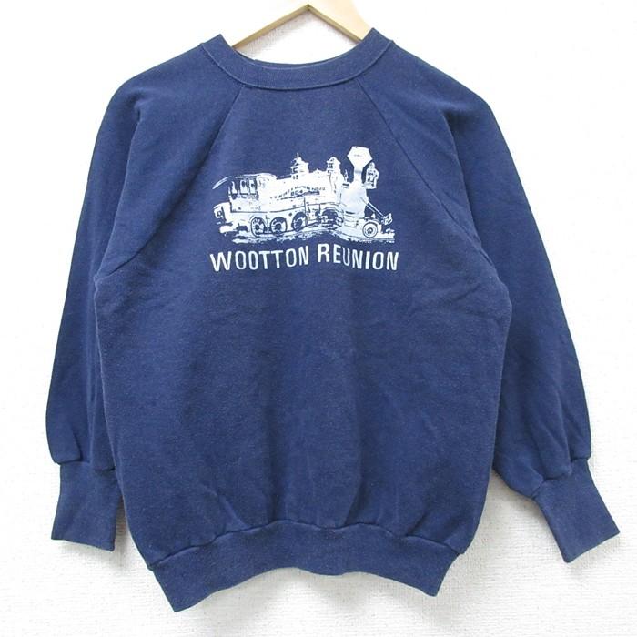 S/古着 SIGNAL 長袖 スウェット メンズ 80s 汽車 WOOTTON REUNION 
