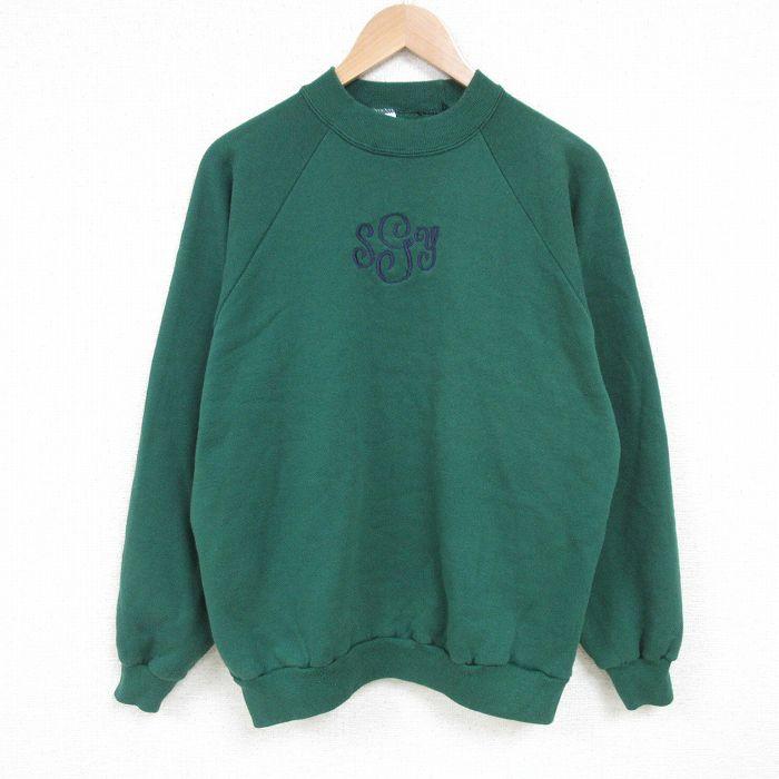Hanes（ヘインズ） L/古着 長袖 スウェット メンズ 00s 刺繍 ラグラン
