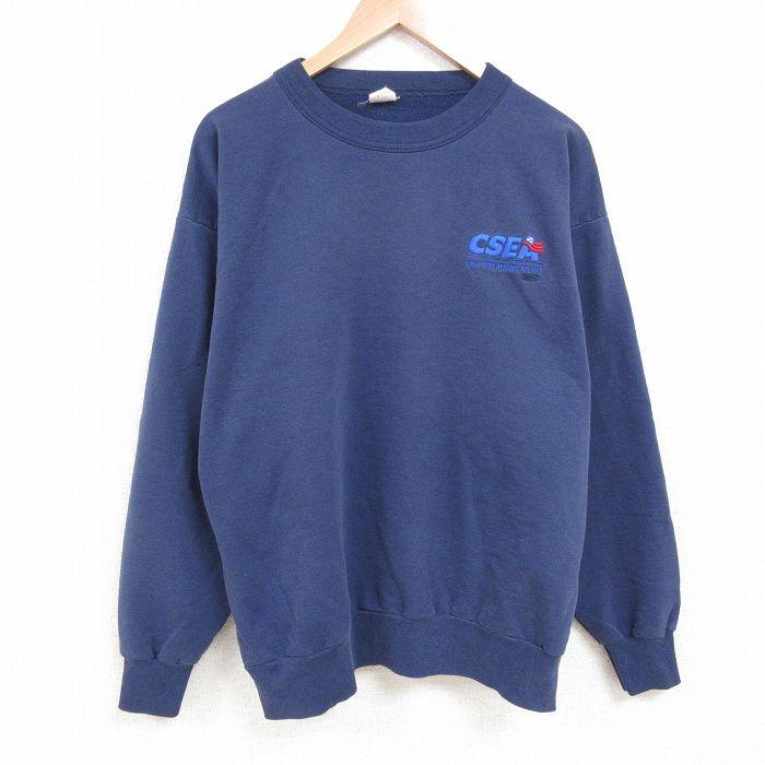 XL/古着 長袖 スウェット メンズ 90s CSEA 大きいサイズ クルーネック