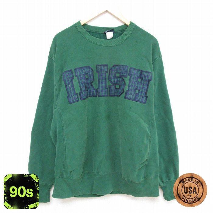 XL/古着 ジャンスポーツ 長袖 スウェット メンズ 90s アイリッシュ 