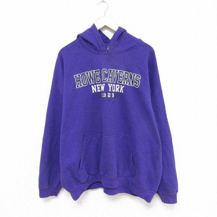 XL/古着 MVスポーツ 長袖 スウェット パーカー メンズ ニューヨーク