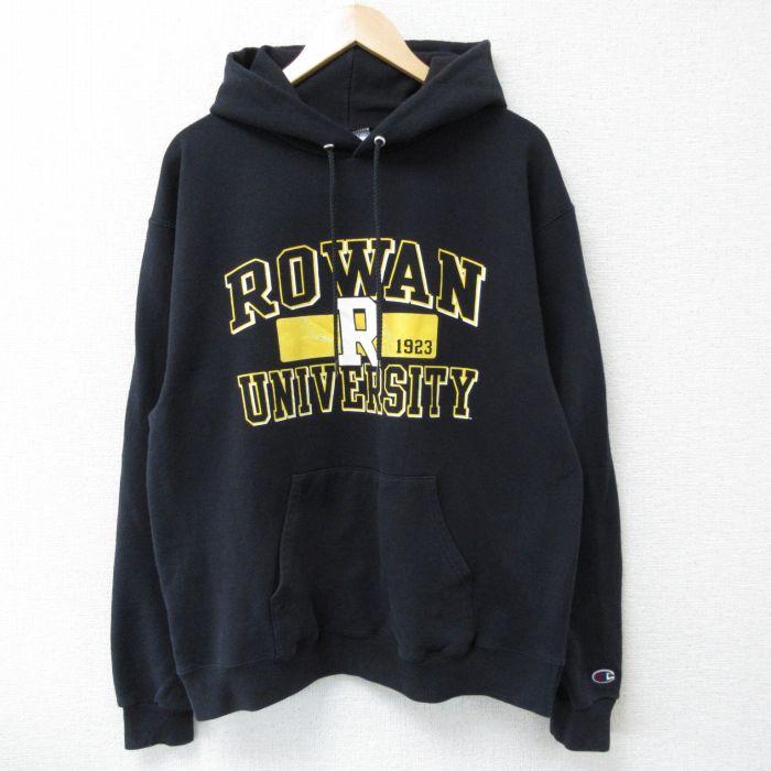 Champion チャンピオン カレッジスウェットパーカー ブラック size S 古着 メンズ レディース Champion（チャンピオン） L/古着 長袖 スウェット パーカー メンズ