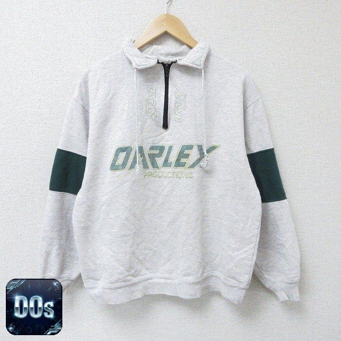 50%OFF】L/古着 オークリー 長袖 ハーフジップ スウェット メンズ 00s 