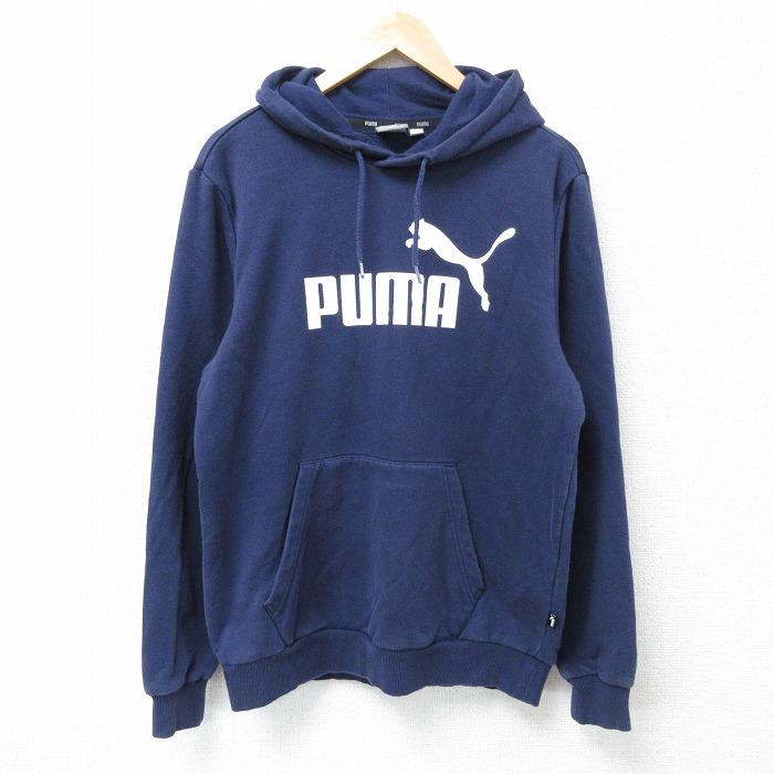 PUMA（プーマ） M/古着 長袖 スウェット パーカー メンズ ビッグロゴ