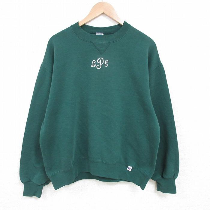 50%OFF】L/古着 ラッセル 長袖 スウェット メンズ 90s LPE クルー 