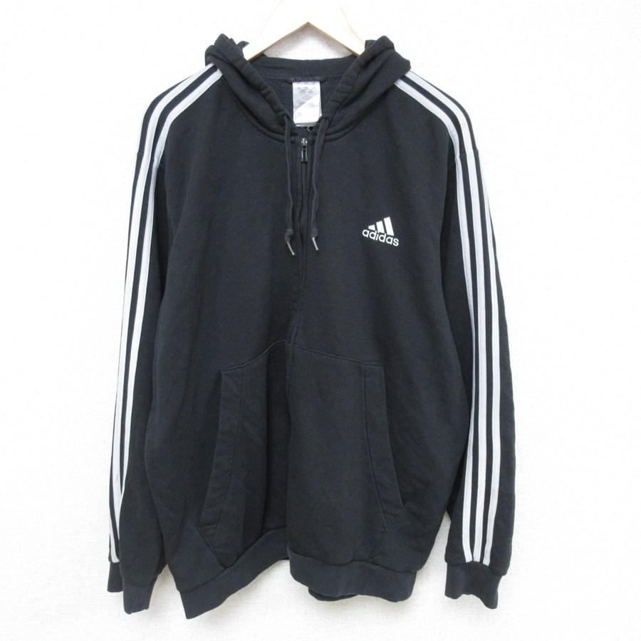 adidas（アディダス） XL/古着 長袖 フルジップ スウェット パーカー