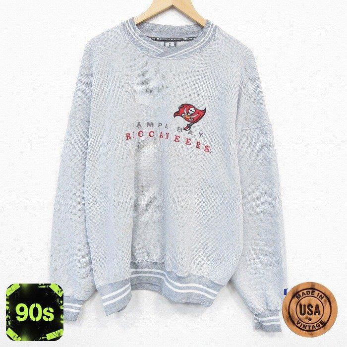 20%OFF】XL/古着 ラッセル 長袖 スウェット メンズ 90s NFL タンパベイ 