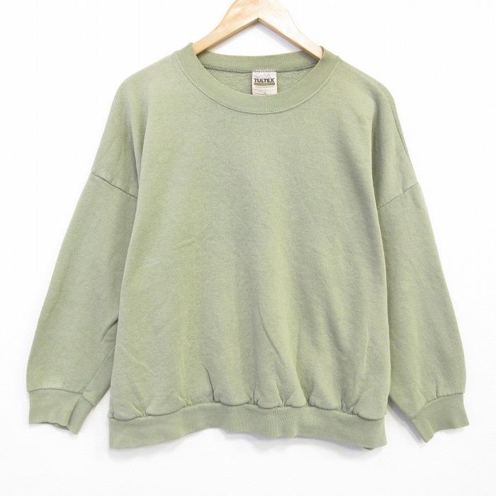 XL/古着 TULTEX 長袖 スウェット メンズ 90s 無地 大きいサイズ クルー