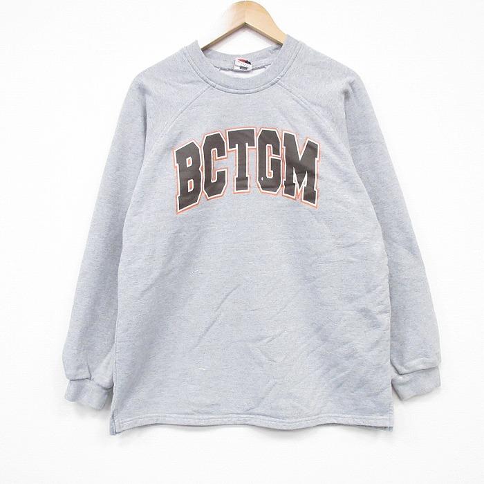 L/古着 長袖 スウェット メンズ 00s BCTGM ラグラン クルーネック