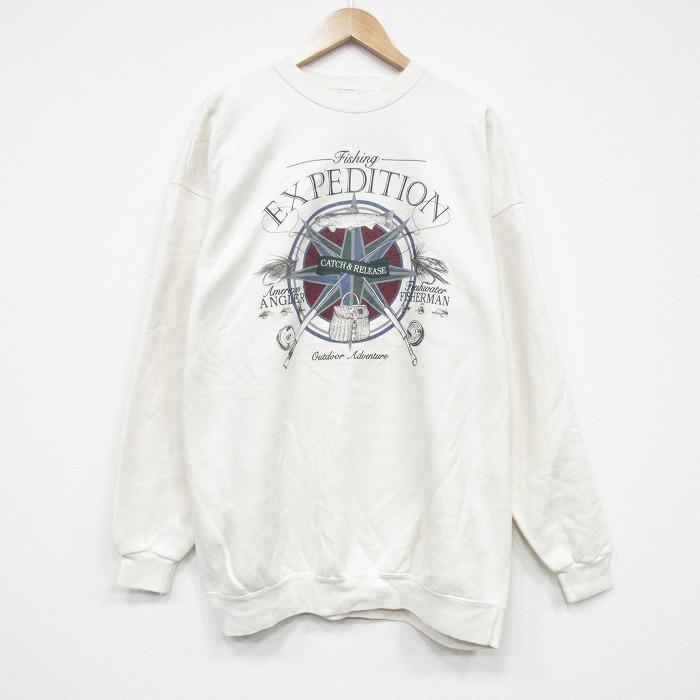 XL/古着 長袖 スウェット メンズ 90年代 90s フィッシング ルアー