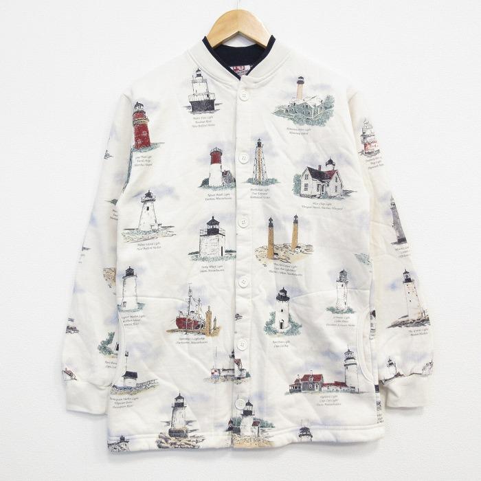 S/古着 ART UNLIMITED 長袖 スウェット カーディガン メンズ 90年代