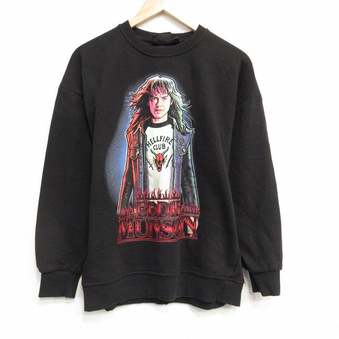 L/古着 長袖 スウェット メンズ ドラマ ストレンジャーシングス クルー