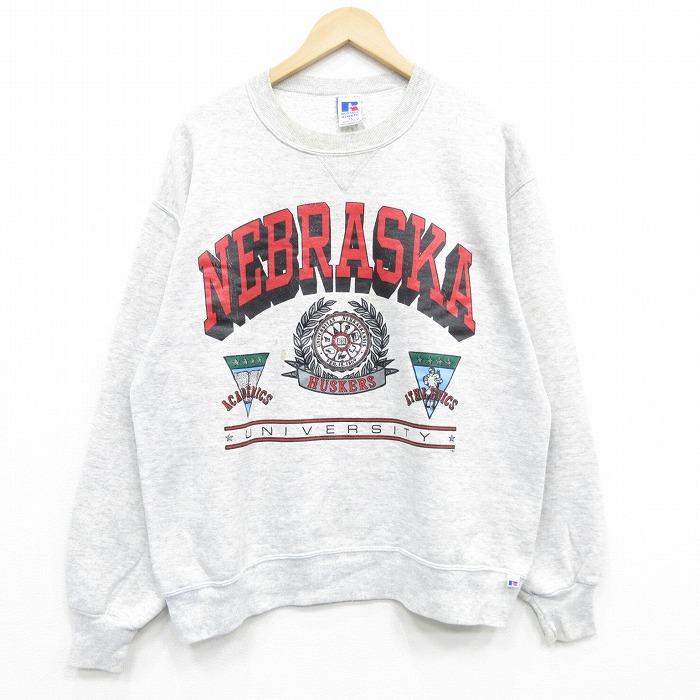 XL/古着 ラッセル 長袖 スウェット メンズ 90年代 90s ネブラスカ