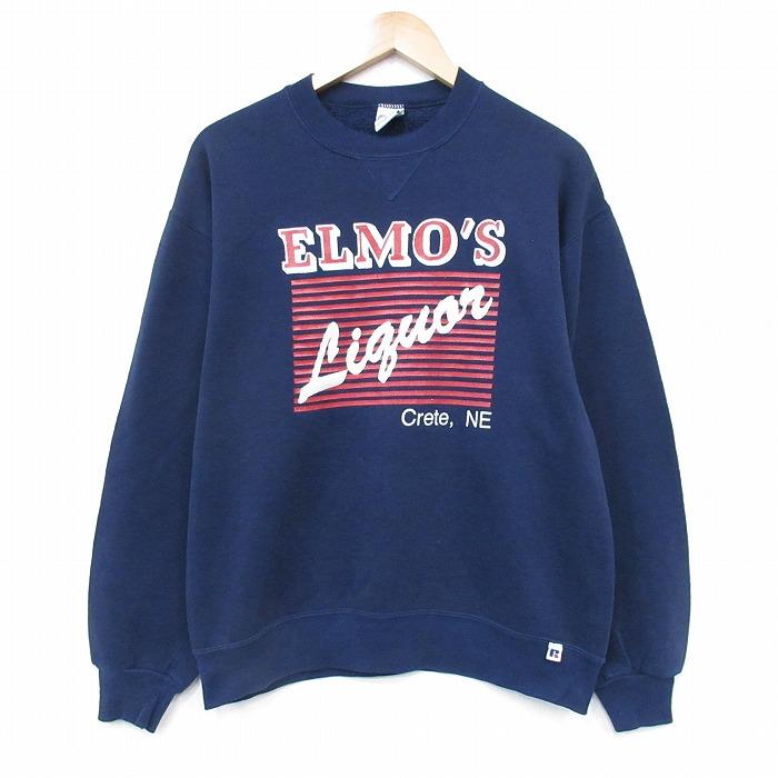 M/古着 ラッセル 長袖 スウェット メンズ 90年代 90s ELMOS クルー