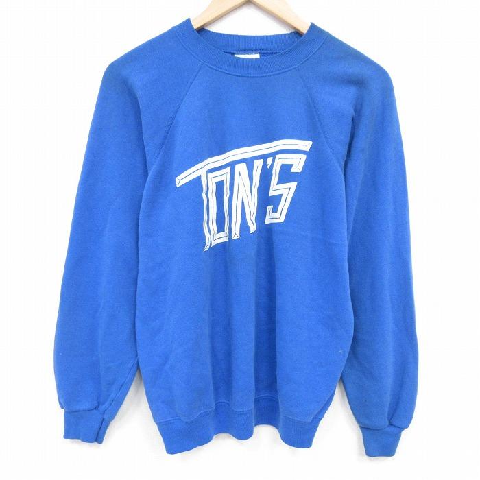 M/古着 ヘインズ 長袖 スウェット メンズ 80年代 80s TONS ラグラン
