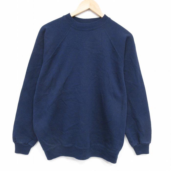 L/古着 ヘインズ 長袖 スウェット メンズ 90年代 90s 無地 ラグラン