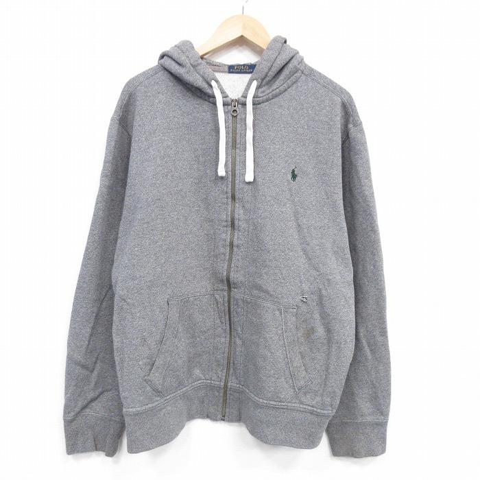 XL/古着 ラルフローレン 長袖 ブランド フルジップ スウェット