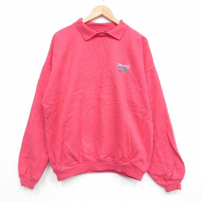 FUJI フジ スウェット XXL ピンク 【古着】【】【送料無料】 FUJI フジ